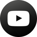 Black white,Circle,High quality,Long shadow,Social,Social media,Youtube